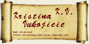 Kristina Vukojičić vizit kartica